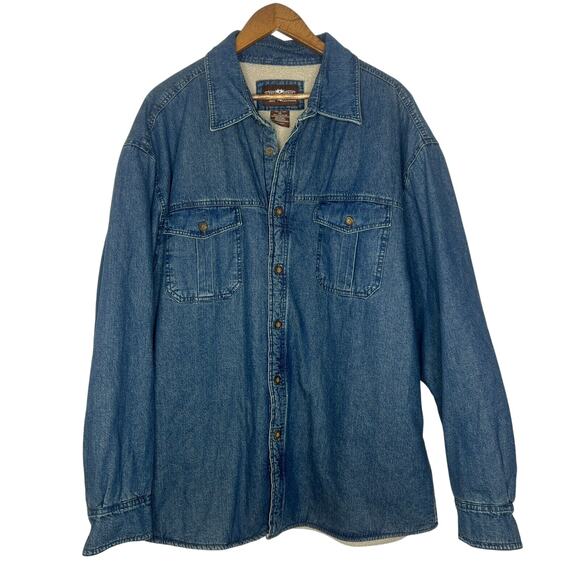 Levi's Sherpa Lined Denim Jacket Men’s XXL Button Front Western Style Coat - Picture 1 of 10